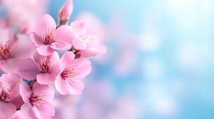 Naklejka premium Stunning Pink Cherry Blossoms in Springtime Bloom