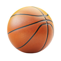 Detailed Close-Up of a Textured Basketball Perfect for Sports-Themed Projects