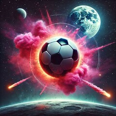 Fototapeta premium Cosmic Soccer Strike