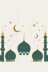 Islamic new year greeting celebration background