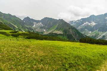 View from highest part of Kobylia dolina valley in Tatra mountains in Slovakia © honza28683