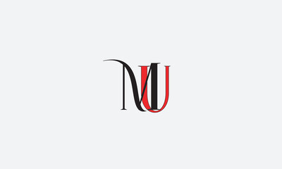 MU, UM, U, M Abstract Letters Logo Monogram	