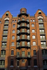 Fototapeta premium Old storehouses in the Speicherstadt warehouse district of Hamburg, Germany, Europe