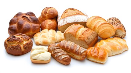 Assortment of freshly baked bread and rolls.