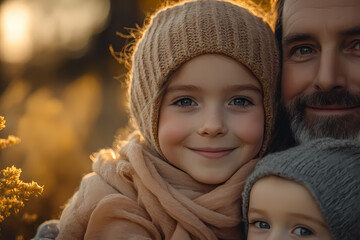 Cancer survivors celebrating life with their families