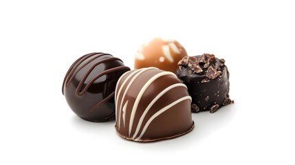 Fototapeta premium An assortment of delectable chocolate truffles, each with a unique design and flavor.