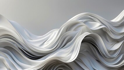 Obraz premium Elegant flowing fabric waves in minimalist design