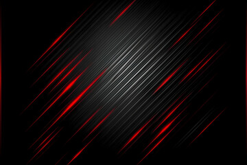 Fototapeta premium Abstract Red Light Streaks on Dark Diagonal Stripes Background Design Element
