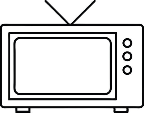 recommend clip art: television line art vector, tv icon symbol, television outline vector