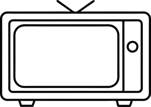 recommend clip art: television line art vector, tv icon symbol, television outline vector