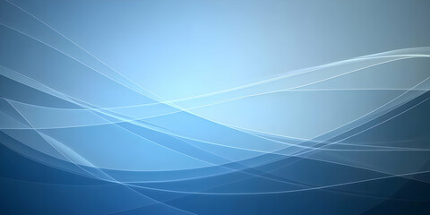 Naklejka premium Abstract Blue Background Creates Smooth Waves with Elegant Lines and Soft Light.