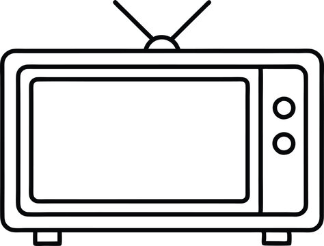 recommend clip art: television line art vector, tv icon symbol, television outline vector
