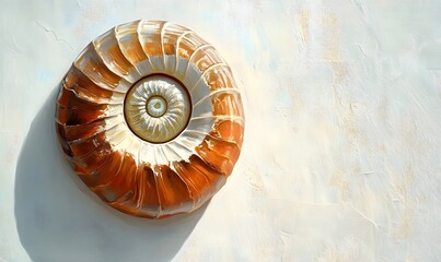 Ceramic swirl dessert on textured background