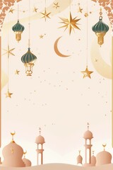 Islamic new year greeting celebration background