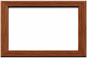 Obraz premium Classic Wooden Picture Frame Creates a Border with Empty Space for Images or Text