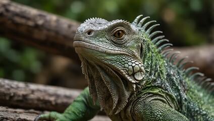 Fototapeta premium iguana on a tree