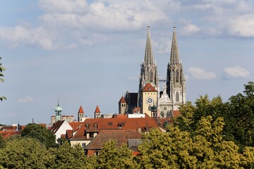 Cathedral, Regensburg, Upper Palatinate, Bavaria, Germany, Europe