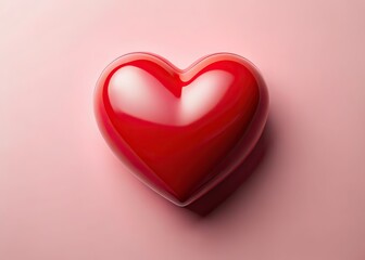 Fototapeta premium Valentine's Heart on Pink Background - Social Media Design