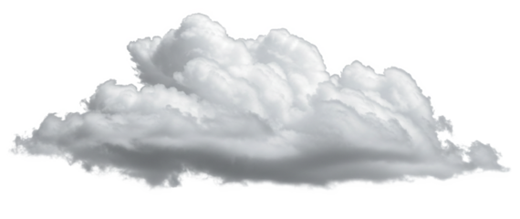 A cluster of soft, fluffy cumulus clouds floating gently on a pure