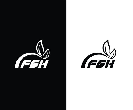 FGH letter technology logo design on black FGH creative initials letter IT logo concept