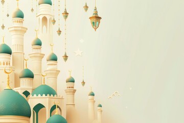 Islamic new year greeting celebration background