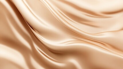Abstract, flowing, wavy beige fabric.
