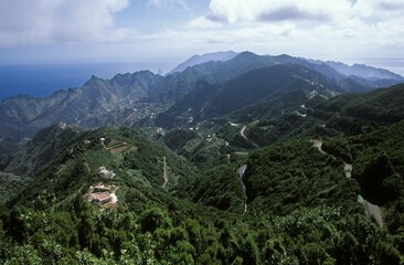Fototapeta premium Anaga mountains, view from Pico del Inglés, Tenerife, Canary Islands, Spain, Europe