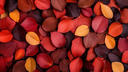 Autumnal Leaf Background Red, Orange, Brown Hues and Natural Texture