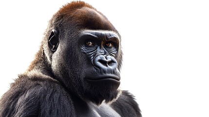 Obraz premium Gorilla isolated over white background