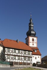 Fototapeta premium Helmershausen, Rhoen Turingia, Germany, Europe