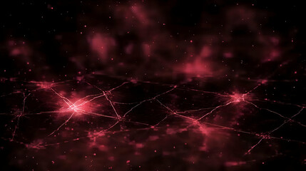Fototapeta premium Abstract Background Shows Cracked Surface with Pink Light and Particles Emitting Beautifully