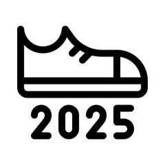 running goals line icon