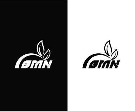 GMN letter technology logo design on black background GMN creative initials letter IT logo concept