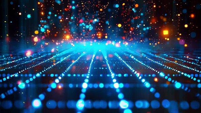 Futuristic Data Visualization: Abstract Digital Background - made with Generative AI