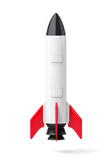 Missile isolated on white background