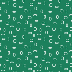 Vector fashion pattern. Seamless vector texture. Fabric print design. Ornament with line art blobs. Bottle green and white.