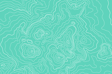 Contour line map background. Land topography map vector design. Retro topographic elevation line map pattern.