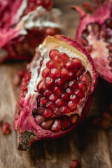 pomegranate on the table