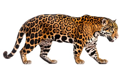 Obraz premium Jaguar isolated over white background