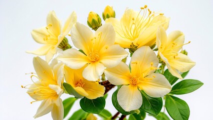 Fototapeta premium Stunning closeup of vibrant yellow jasmine flowers