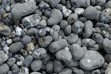 Lack stones at Seven Sisters Cliffs Sussex England