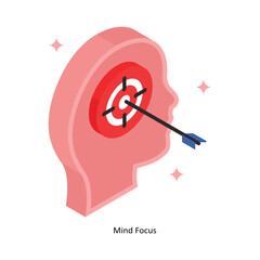 Mind Focus Vector Filled Icon Style. Eps 10 File 