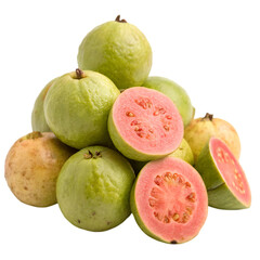 Pile of guava isolated on transparent background