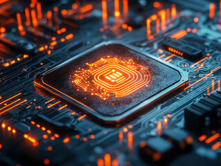 Complex algorithms illuminate quantum-resistant cryptography within advanced digital security systems in a futuristic setting