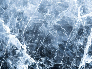 Obraz premium Frozen Lake Ice Surface Shows Cracks and Textures in Winter