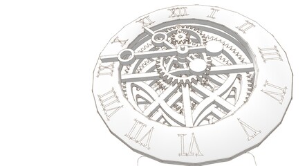  clock graphic symbol 3d illustration