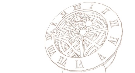  clock graphic symbol 3d illustration