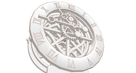  clock graphic symbol 3d illustration