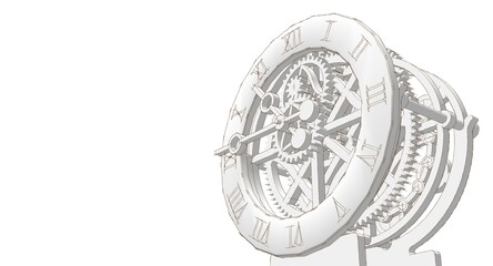  clock graphic symbol 3d illustration
