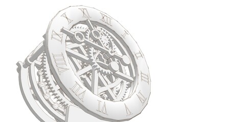  clock graphic symbol 3d illustration